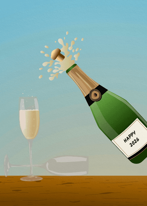 Happy New Year Champagne